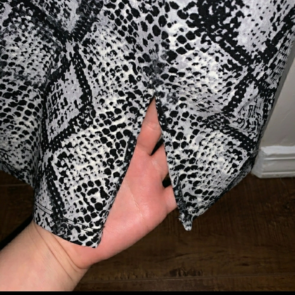 snake print dress